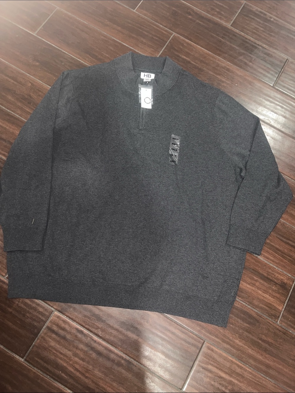 Men's Dark Gray Half-Zip Sweater